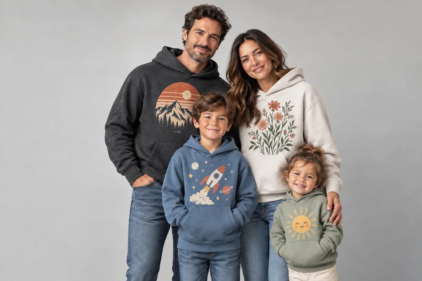 Printed hoodies in everyday fits