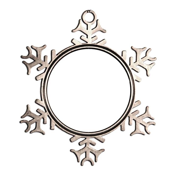 Metallic Star ornament with a silver-toned snowflake frame