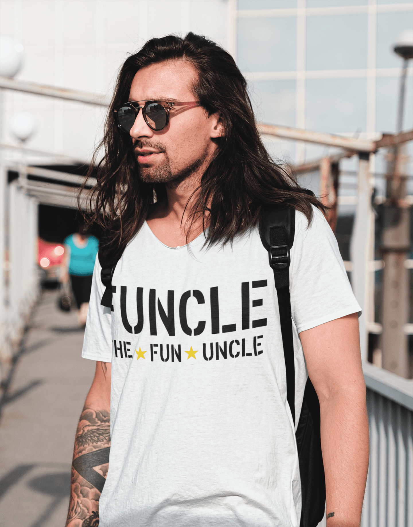  Funcle The Fun Uncle Army Stars T-Shirt