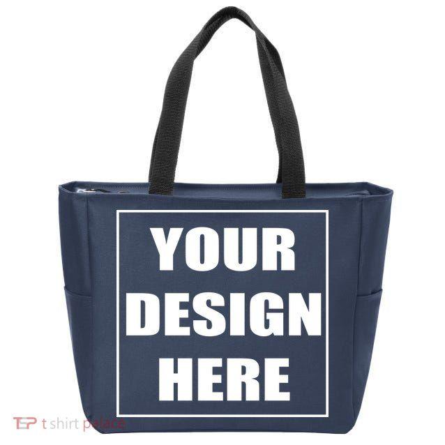 Create your own custom Zip Tote Bag at TShirtPalace